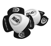 RG RACING Aero Knee Sliders (standard rear profile) (pair, opaque/white)