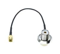 RG174 Cable SMA To UHF PL259 SO239 Male Female Plug Jack Right Angle Crimp Coaxial Connector RF Antenna Extension Wire Coax(TYPE D,50CM)