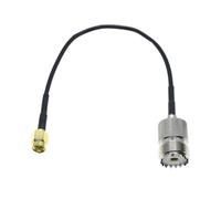 RG174 Cable SMA To UHF PL259 SO239 Male Female Plug Jack Right Angle Crimp Coaxial Connector RF Antenna Extension Wire Coax(TYPE B,2M)