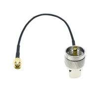 RG174 Cable SMA To UHF PL259 SO239 Male Female Plug Jack Right Angle Crimp Coaxial Connector RF Antenna Extension Wire Coax(TYPE E,8M)
