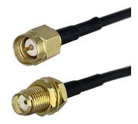 RG174 SMA Male Plugs To Female Jack Nut Bulkhead Connector Coaxial Jumper Pigtail Cable 1Pcs(6inch (15CM))