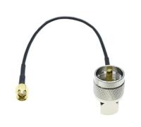 RG174 SMA To UHF PL259 SO239 Male/Female Plug Jack | Right Angle Crimp Coaxial Connector RF Antenna Extension(TYPE E,20CM)