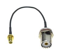 RG174 SMA To UHF PL259 SO239 Male/Female Plug Jack | Right Angle Crimp Coaxial Connector RF Antenna Extension(TYPE H,15CM)