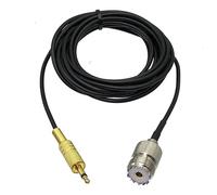 RG174 UHF SO239 Female Jack To 3.5mm 1/8" Mono TS Male Plug Connector Crimp RF Coaxial Jumper Pigtail Cable Antenna 6inch~10M(6FT (2M))