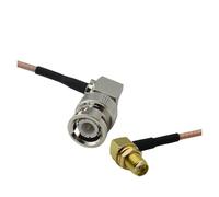 RG316 BNC Male To SMA Female 90 Right Angle Coax Jumper Pigtail Cable Crimp WiFi Antenna Extension Cable(Type 3,100CM)
