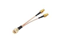 RG316 Cable Y Type Splitter Combiner SMA Female Jack to Dual Male 1to2 RF Coaxial Pigtail for 3G 4G Modem Router Antenna(RPSMA M to 2xSMA F,50CM)
