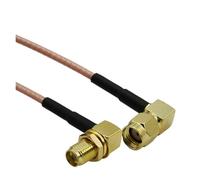 RG316 SMA To SMA Male Female Right Angle Extension Cable Copper Feeder Wire RF Cable Pigtail(Type 5,20CM)