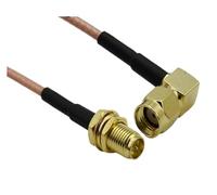 RG316 SMA To SMA Male Female Straight Right Angle Antenna Extension Jumper RF Pigtail Adapter Cable(Type 8,20CM)