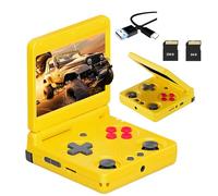 RG34XX SP Retro Handheld Game Console Dual Card Slot 64+256G with 11471 Games & Video/Music Players,Linux 3.4 inch OCA IPS Screen Retro Game Console with 2.4/5G WIFI & Bluetooth,17 Emulators (Yellow)