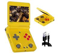 RG34XXSP Retro Handheld Game Console 5490+ Games 17 Emulators,Ported/Downloaded Games,Linux 3.4 inch IPS Screen RG34XX SP Retro Game Console with 2.4/5G WIFI & Bluetooth,Video/Music Players (Yellow)