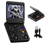 RG34XXSP Retro Handheld Game Console 5490+ Games 17 Emulators,Ported/Downloaded Games,Linux 3.4 inch IPS Screen RG34XX SP Retro Game Console with 2.4/5G WIFI & Bluetooth,Video/Music Players (Black)