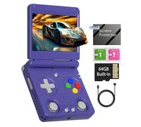 RG34XXSP Retro Handheld Game Console RG34XX SP Retro Gaming Console with 64G Preloaded Games,3300 mAh Battey,3.4 inch Screen Portable Pocket Arcade Support 30+ Simulators 5G WiFi Bluetooth HD Indigo