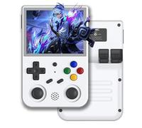RG353V Handheld Game Console Compatible with Dual OS Android 11 and Linux System, Support 2.4G/5G Wi-Fi 4.2 Bluetooth, 3200 MAh High Capacity Battery Video Game Console-White||128G