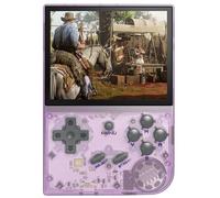RG35XX+ 2024 Retro Handheld Game Console | 3.5” IPS Display | 64GB SD Card with 6900+ Classic Games | Linux OS, Quad-Core CPU, HDMI & TV Output | 2100mAh Battery, Supports PS1/GBA/NEOGEO/MD (Purple)