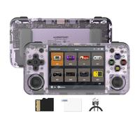 RG35XX H Retro Handheld Game Console 3.5 in IPS Screen Built-in 3300mAH Battery 64G TF Card Preinstalled 5528 Classic GamesConsole(New Purple)
