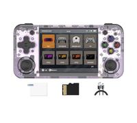 RG35XX H Retro Video Handheld Game Console 3.5 in IPS Screen Linux OS 64G TF Card with 5500 Classic Games Built-in 3300mAH Battery Compatible with 5G WiFi and Bluetooth 4.2(Purple Translucent)