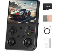 RG35XX Pro Handheld Game Consoles Retro Gaming Console with 64GB Card Video Game Console Linux 64-bit System Portable Pocket Arcade Support 30+ Simulators WiFi Bluetooth HD Output (Black)
