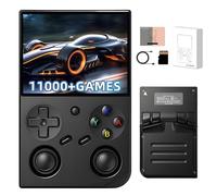 RG35XX Pro Retro Game Console Dual Card 64+128GB, Emulator Handheld with Built-in 11000+ Retro Games 17 Emulator, Linux System, 3.5 Inch IPS Screen, Support WIFI & Bluetooth, TV Output (Black)