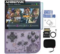 RG35XX Retro Handheld Game Console 3.5-inch Supports Linux and Garlic Dual Stylem, 35xx with a 64G Card Pre-Loaded 6900 Games Supports HDMI and TV Output with bag