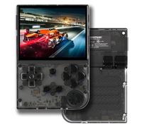 RG35XX+ Retro Handheld Game Console Linux System HD and TV Output 3.5 Inch IPS Screen 64G/128G/256G TF Card 5500+ Classic Games 2600mAh Battery-Black||256G