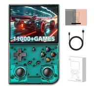 RG35XXPro Retro Handheld Game Console with HD Screen 64+128GB,Vintage Game Console Preload 11000+ Games with 17+ Emulators,Linux System, Transparent Cyan
