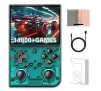 RG35XXPro Retro Handheld Game Console with HD Screen 64+256GB,Vintage Game Console Preload 14000+ Games with 17+ Emulators,Linux System, Transparent Cyan