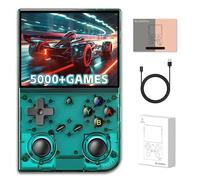 RG35XXPro Retro Handheld Game Console with HD Screen 64GB,Vintage Game Console Preload 5000+ Games with 17+ Emulators,Linux System, Transparent Cyan