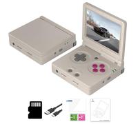 RG35XXSP Portable Flip Retro Handheld Game Console with Linux System 3.5 inch IPS Screen 64G TF Card RG35XX SP Handheld Gaming Console Built-in 3300mAh Battery Supports 5G WiFi Bluetooth HDMI（Grey）