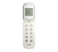 RG36F / BGEF AC Remote Controller Replacement with LCD Screen, English Labeled Buttons, Power Temperature Mode Swing Timer Functions, Compact White Body Ac Remote Replacement Lcd Controller English