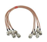 RG400 Double UHF PL259 Male Plug To PL259 Male Plug Crimp Connector RF Pigtail Coax Jumper Cable Wire Terminals 6inch~10FT(4Pcs,6inch (15CM))