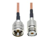 RG400 UHF PL259/SO239 Crimp Coax Cable | Male Female Plug Jack RF Antenna Extension Copper(TYPE C,100CM)