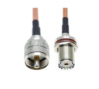 RG400 UHF PL259/SO239 Crimp Coax Cable | Male Female Plug Jack RF Antenna Extension Copper(TYPE D,75CM)