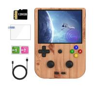 RG405V Retro Handheld Game with Android 12, RG405V with 128G TF Card Pre-Installed 3000+ Games Supports 5G WiFi 4.2 Bluetooth OTA Wireless Upgrade, Online Matchmaking and Streaming (Wood Grain)