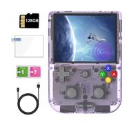 RG405V Retro Handheld Game with Android 12, RG405V with 128G TF Card Pre-Installed 3000+ Games Supports 5G WiFi 4.2 Bluetooth OTA Wireless Upgrade, Online Matchmaking (Transparent Purple)