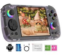 RG406H Retro Handheld Game Console , 4.0 Inch IPS Screen Linux System Built-in 128 TF Card Support TV Output (Purple-New)