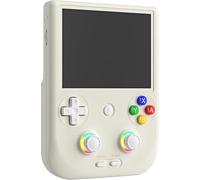 RG406V Android 13 Retro Game Console, 128GB Internal Storage + SD Card, 9000+ Titles, Powerful Performance, 4" IPS Touchscreen, Hall Effect Joysticks, Wi-Fi, Bluetooth (Beige-White, 128GB)