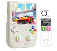RG406V Handheld Game Console Preloaded Games RG 406V 4-inch IPS Multi-touch Screen Retro Game Console 128G UFS2.2 Android 13 Retro Emulator RG406V 5500mAh Battery 1080p DP WIFI Bluetooth Beige White