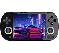 RG40XX H Handheld Game Console, 4" IPS Screen Linux System 3200mAh Battery with RGB Colorful Joystick Lighting, Built in 128G TF Card & 10000 Games, Support WiFi Bluetooth (64G+128G, Black)