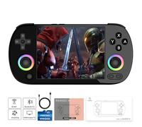 RG40XX H Retro Handheld Game Consoles RG40XXH Retro Gaming Console with 64 TF Card Portable Gaming Console Linux 64-bit System 4 inch IPS Screen Supports WiFi Bluetooth HD and TV Output Black