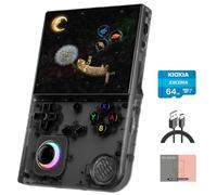 RG40XX V Linux OS Portable Game Console 64GB Storage 4.0-inch IPS Display H700 Quad-Core Bluetooth 4.2 3200mAh Battery 16M RGB Lighting(Transparent Black)