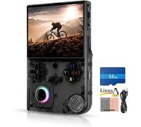 RG40XXV Retro Handheld Game Console , 4.0 Inch IPS Screen Linux System Built-in 64G TF Card 5528 Games Support TV Output 5G WIFI Bluetooth 4.2 (Black)