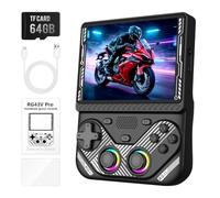 RG43V Pro Retro Gaming Console - 4.3'' IPS Handheld Game Console with EmuELEC & RGBOX Dual Systems, Built-in 5000 Classic Video Games, HDMI Output, RK3562 Advanced Gaming Chip, 4000mAh Battery-Black