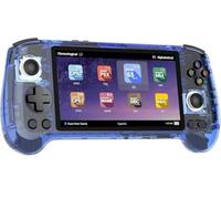 RG556 Retro Handheld Game Console, Android 13 System Unisoc T820 Processor 5.48 Touch Inch AMOLED Screen 5500mAh Battery Support WiFi Online DP Output (Transparent Blue)