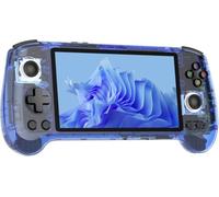 RG556 Retro Handheld Game Console, Android 13 System Unisoc T820 Processor 5.48 Touch Inch AMOLED Screen 5500mAh Battery Support WiFi Online DP Output (Transparent Blue)