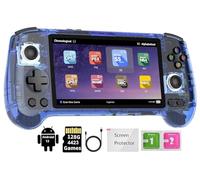 RG556 Retro Handheld Game Console , Dual System 5.48 Inch IPS Screen Built-in 128G TF Card Support TV Output (Transparent Blue-New)
