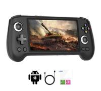 RG556 Retro Handheld Game Consoles No Card Retro Game Console Android 13 System 5.48-inch AMOLED Screen Unisoc T820 Processor, Retro Gaming Console 5500mAh Battery Lasting 8 Hours(Black)