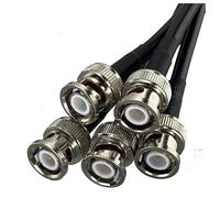 RG58 BNC Male Plug To Crimp Connector RF Pigtail Coax Jumper Cable Wire Terminals 6inch~10FT(4Pcs,6FT (2M))