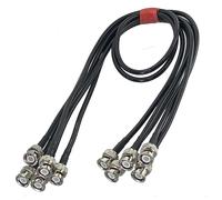 RG58 BNC Male Plug To Crimp Connector RF Pigtail Coax Jumper Cable Wire Terminals 6inch~10FT(5Pcs,10inch (25CM))