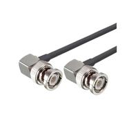 RG58 Coaxial BNC Male To Plug RF Cable 50 Ohm Crimp Connector Double Pin Wire Cord 0.5M 1M 2M 10M 20M(BNC M90 to BNC M90,80CM)