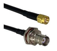 RG58 RG316 BNC To SMA Male Plug Female Jack Crimp Connector RF Pigtail Coax Jumper Cable Wire Terminals 4inch~10FT(58 BNC Fnut to SMA M,6inch (15CM))